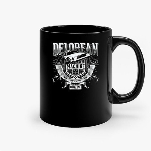 Delorean Dmc Time Machine Outatime Ceramic Mugs