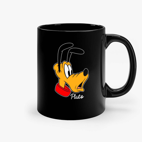Disney Mickey And Friends Pluto Big Face Long Ceramic Mugs