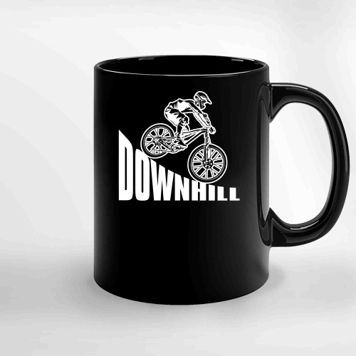 Downhill Bike Ceramic Mugs