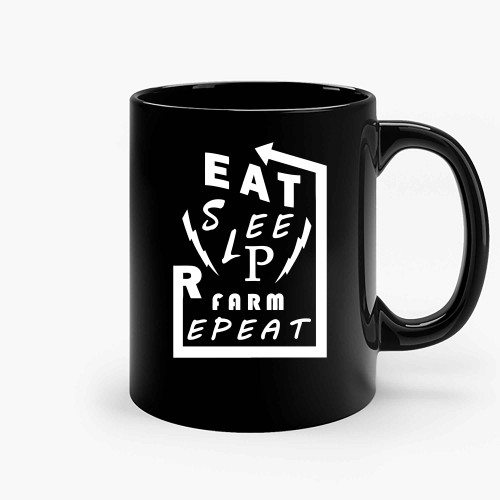 Eat Sleep Farm Repeat 5 Ceramic Mugs