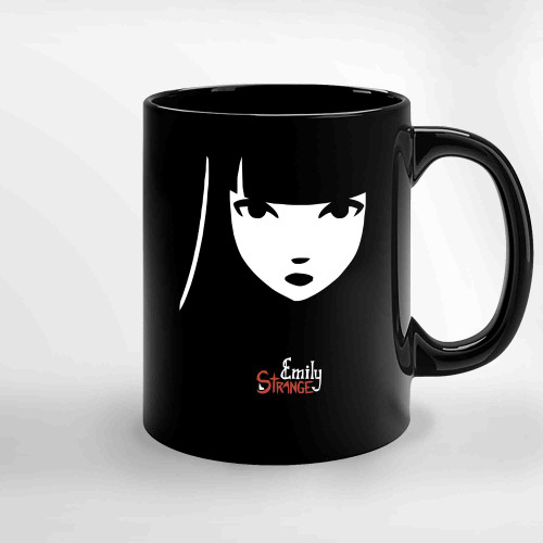 Emily The Strange Emilys Face Ceramic Mugs