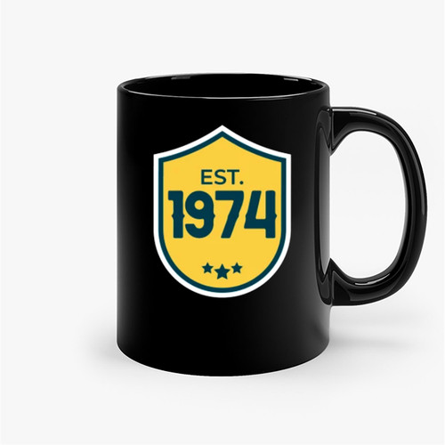 Est 1974 Premium Vintage Ceramic Mugs