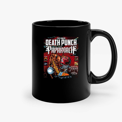 Five Finger Death Punch Papa Roach And Sixx A M Vip Ceramic Mugs