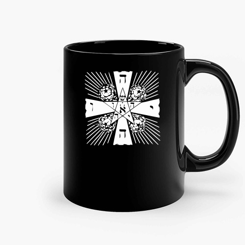 Funny Rosy Cross Occult Hermetic Symbol Rosicrucianism Gift Qabalah Love Under Will Current 93 Ceramic Mugs