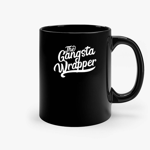 Gangsta Wrapper Funny Christmas Pun As A Gift Ceramic Mugs