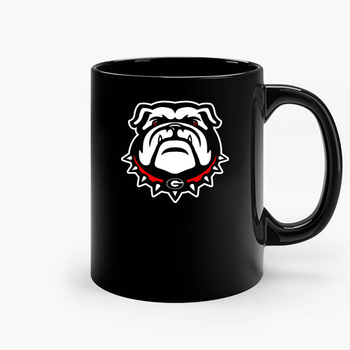 Georgia Bulldog Head Ceramic Mugs