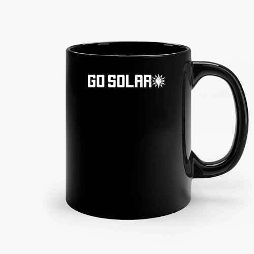 Go Solar With Sun Symbol Ceramic Mugs