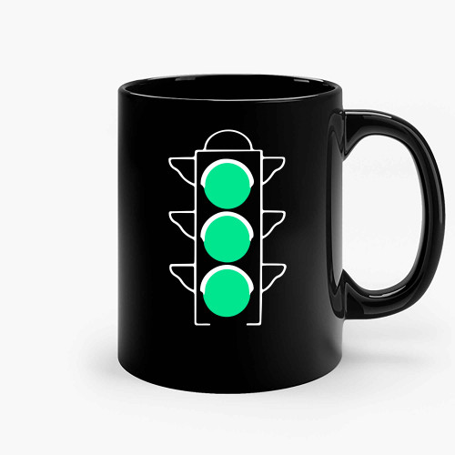 Green Traffic Light Ceramic Mugs