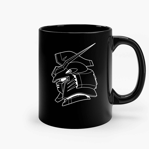 Gundam Deathscythe Profile Outline Ceramic Mugs