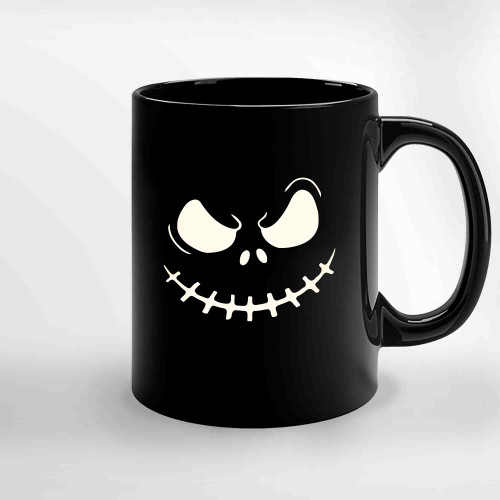 Halloween Pumpkin Face Classic White Ceramic Mugs