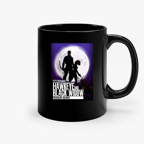 Hawkeye And Black Widow Ceramic Mugs