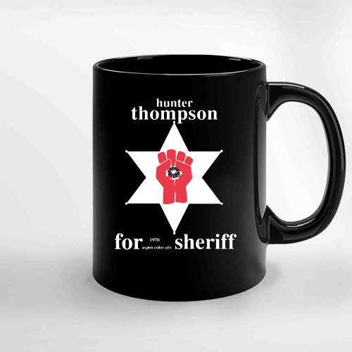 Hunter Thompson 1970 Retro Star Thompson For Sheriff Adult Ceramic Mugs