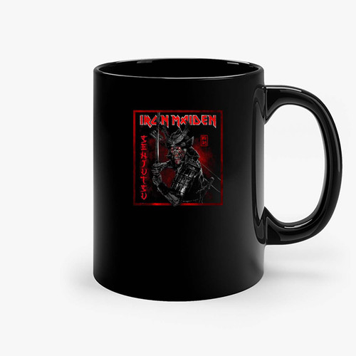 Iron Maiden Senjutsu Cover Distressed Red Ceramic Mugs