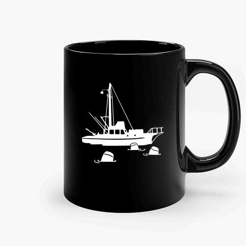 Jaws Orca With Barrels Ceramic Mugs