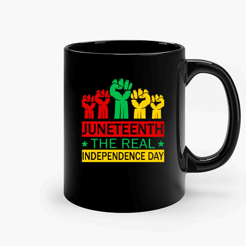 Juneteenth The Real Independence Day Shirt Black History American African Freedom Day-Copy Ceramic Mugs