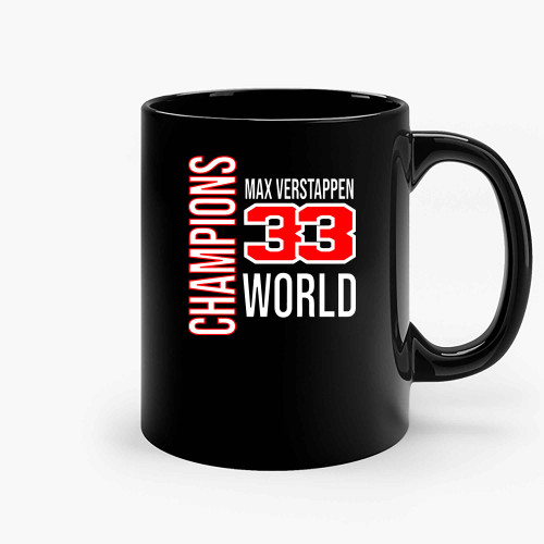 Max Verstappen World Champion Ceramic Mugs