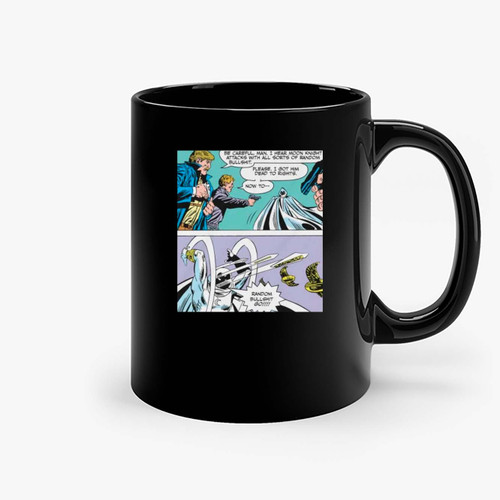 Moon Knight Attacks With All Sorts Of Random Bull Ceramic Mugs