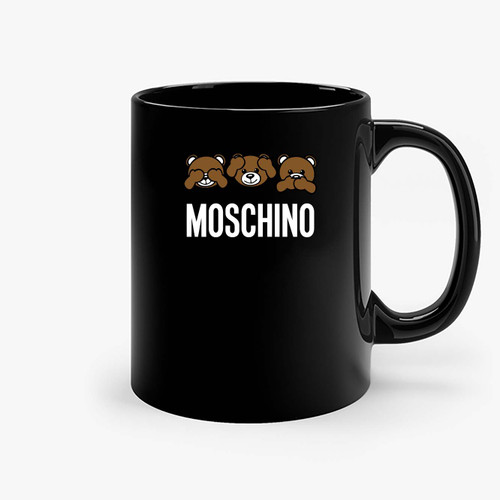 Moschino Bear Icon Logo Ceramic Mugs