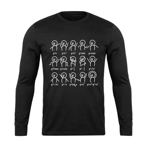 Algebra Dance Funny Graph Figures Math Equation Long Sleeve T-Shirt