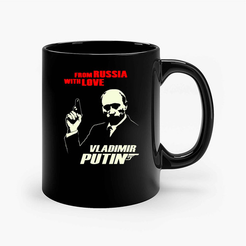 Putin Russia James Bond Ceramic Mugs