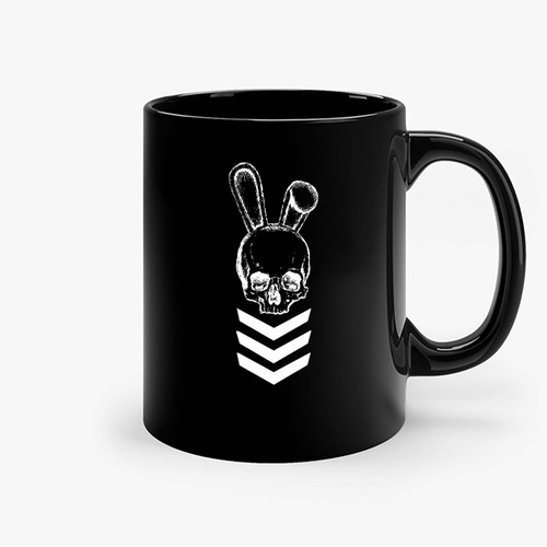 Rabbit Ears Skull Sergeant Stripes Die Bunny Ceramic Mugs