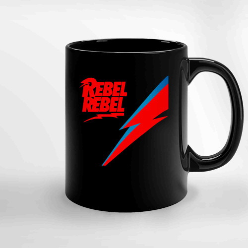 Rebel Rebel Bowie Fan Art Ceramic Mugs