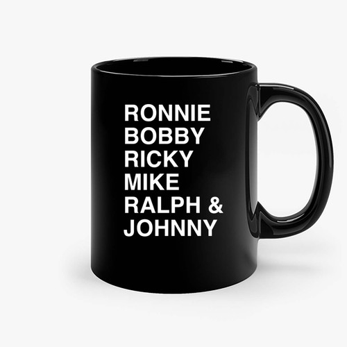 Ronnie Bobby Ricky Mike Ralph And Johnny 3 Ceramic Mugs