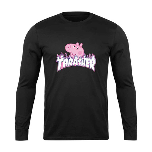 Peppa Pig X Thrasher Parody Long Sleeve T-Shirt