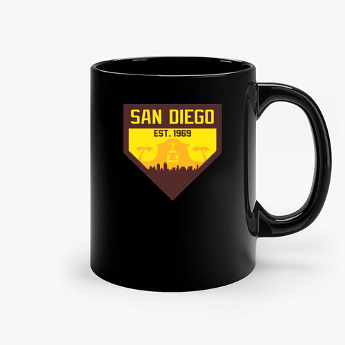 San Diego Home Plate Skyline Ceramic Mugs San Diego Home Plate Skyline Ceramic Mugs