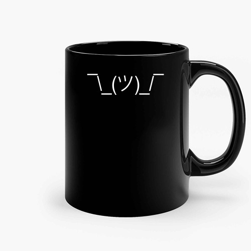 Shrug Emoji (2) Ceramic Mugs