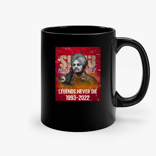 Sidhu Moose Wala Legends Never Die Ceramic Mugs