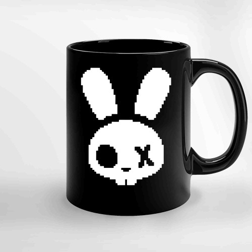 Skeleton Bunny Logo Ceramic Mugs