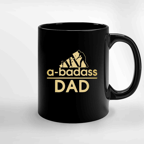 Softball Dad Abadass Dad Ceramic Mugs