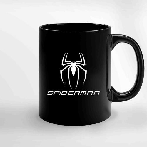 Spiderman Logo With Text Transparent Ceramic Mugs