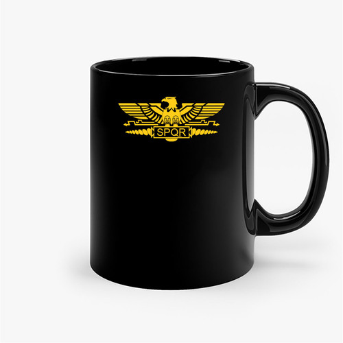 Spqr Roman Gladiator Imperial Golden Eagle Ceramic Mugs