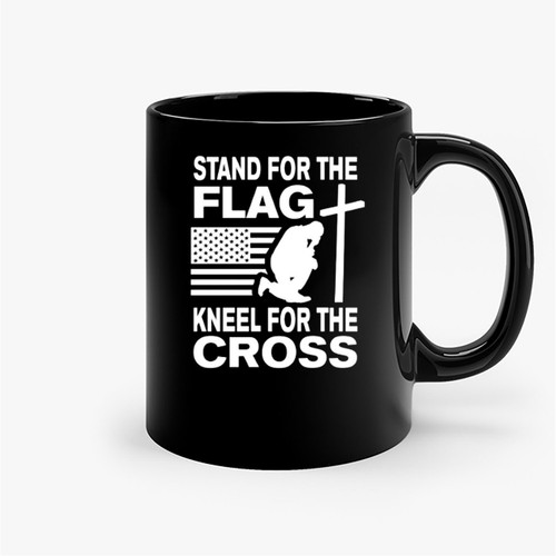 Stand For The Flag Kneel For The Cross Anti Nike Take A Knee Ceramic Mugs