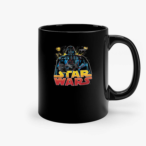 Star Wars Boys Big Darth Vader Ancient Threat Logo Ceramic Mugs