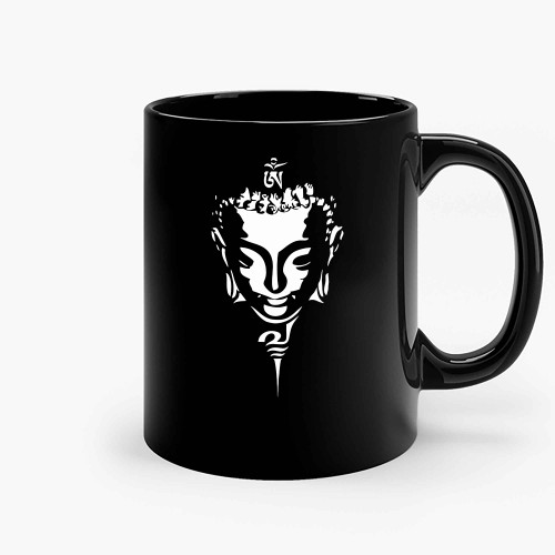 Stencil Buddha Namaste Ceramic Mugs