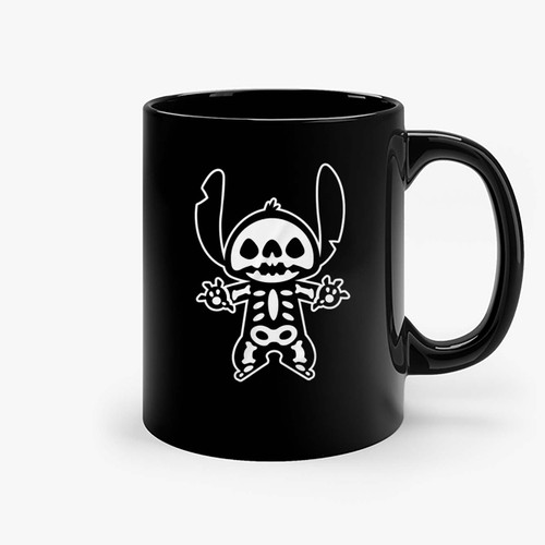 Stitch Halloween Skeleton Ceramic Mugs