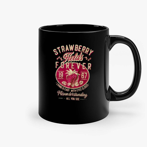 Strawberry Fields Forever Beatles Ceramic Mugs