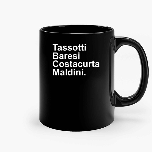 Tassotti Baresi Costacurta Maldini Ceramic Mugs