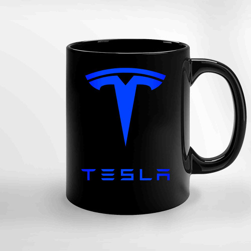 Tesla Logo Blue Ceramic Mugs