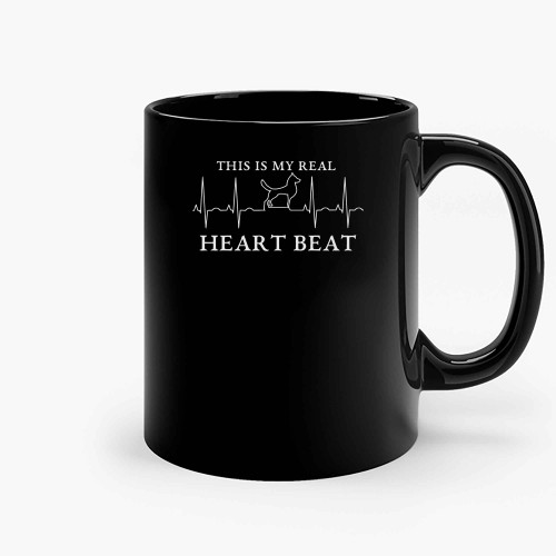 This Is My Real Heart Beat Ceramic Mugs