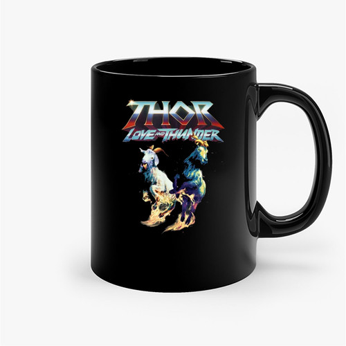 Thor'S Goats Toothgrinder And Toothgnasher Thor Love And Thunder Ceramic Mugs