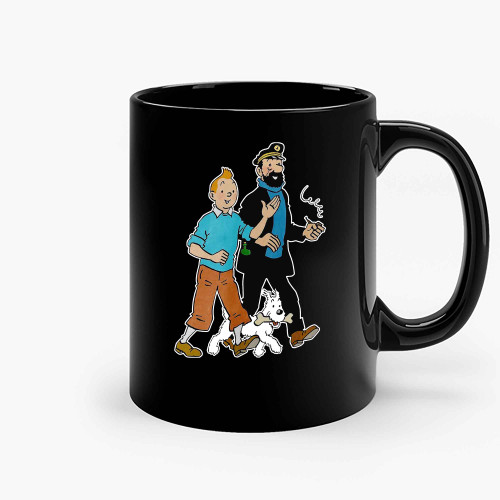 Tintin Captain Haddock Snowy Ceramic Mugs