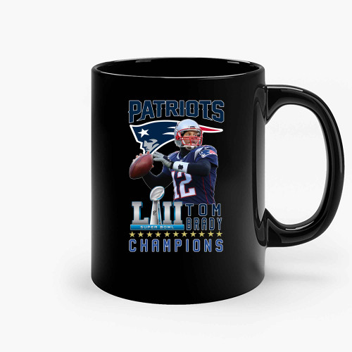 Tom Brady New England Patriots Super Bowl Champions 2018 Ceramic Mugs