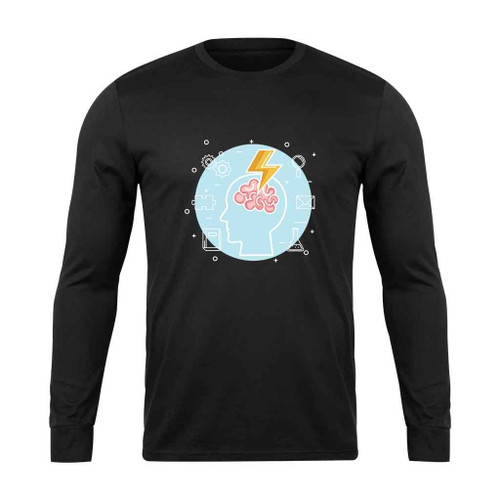 Head Brain Brainstorm Idea Knowledg Long Sleeve T-Shirt