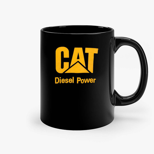 Vintage 90S Cat Diesel Power Ceramic Mugs
