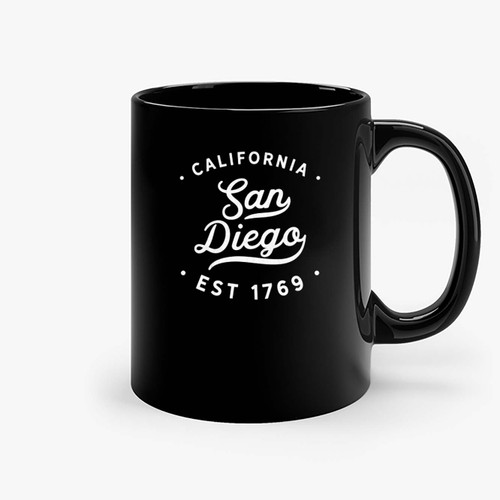 Vintage Classic Retro San Diego California Novelty Ceramic Mugs