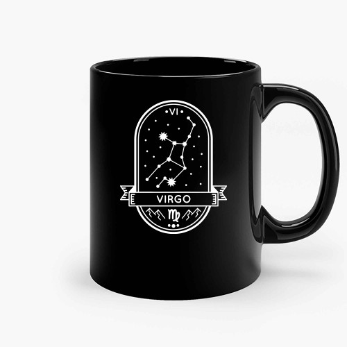 Virgo Gold Sigil Ceramic Mugs